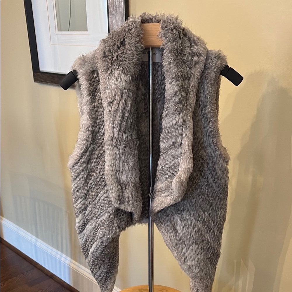 Yves Salomon Luxe Gray Fur Vest